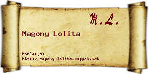 Magony Lolita névjegykártya